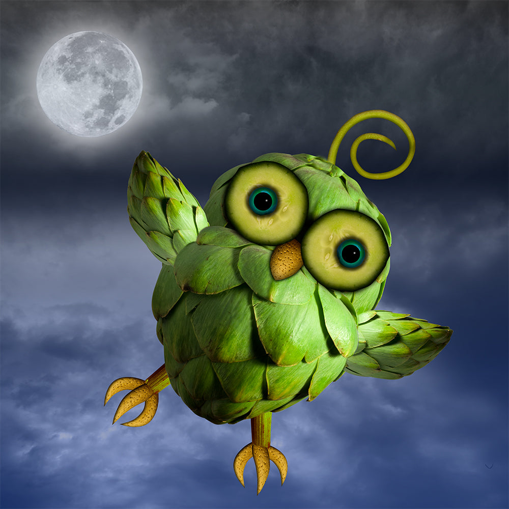 Flying Green Owl
