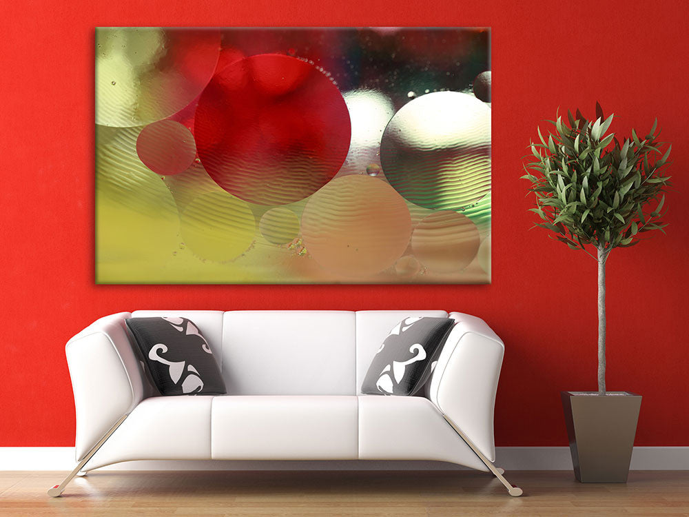 Interior view with Merging Bubbles on canvas
